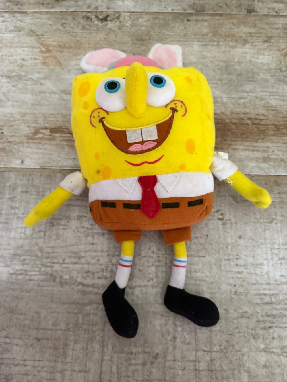 Sponge Bob Squarepants Easter Bunny Ears Plush Stuffed Animal 12” 2004 Viacom